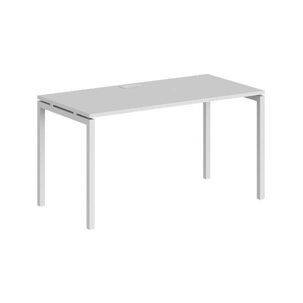Стол Sigma 1600х700х750 / профиль: 40х40 белый; столешница:  белый - Вид 1