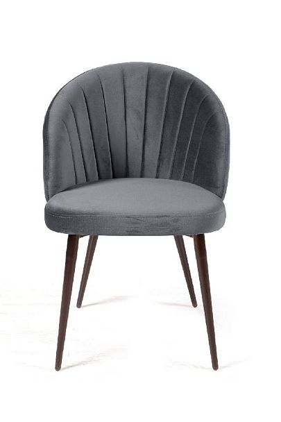 Стул Mont Blanc, бархат светло-серый 26 / черный конус - Вид 2