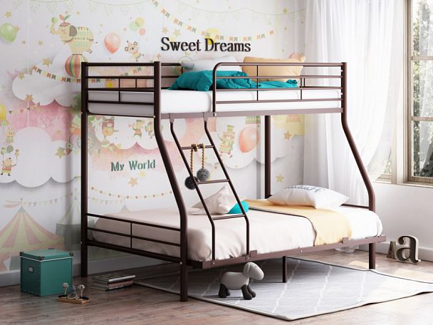 Двухъярусная кровать "Гранада-2 140" коричневый - Вид 1