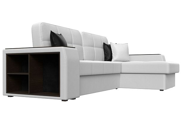 Угловой диван Брюссель правый (полностью экокожа белая) - Вид 3