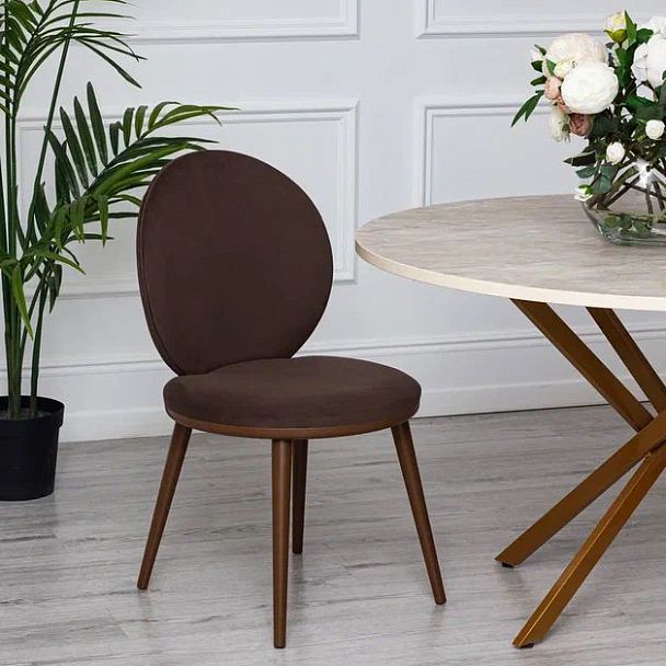 Стул Ronda, велюр коричневый, ножки бук - Вид 10