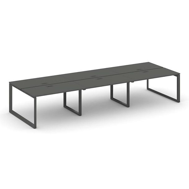 Style Project Next Рабочая станция двухсторонняя SN-59O.DRS-084 Антрацит/Металл Антрацит/Черный Заглушка 4740*1632*750 - Вид 1