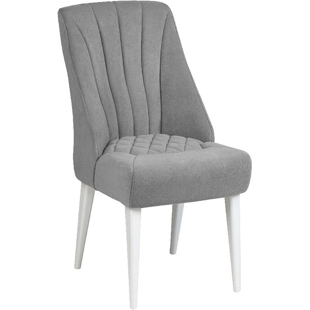 Комплект деревянных мягких стульев Лорелин Белый/Серый велюр, 4 шт. - Вид 3