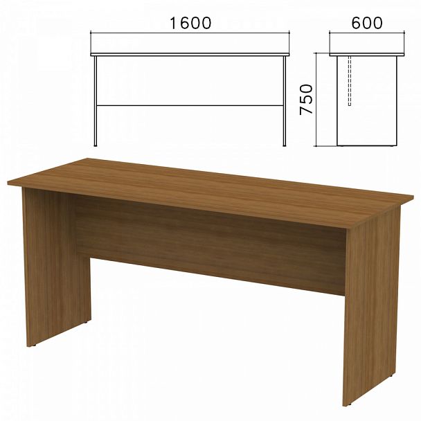 Стол письменный "Канц", 1600х600х750 мм, цвет орех пирамидальный, СК20.9 - Вид 1
