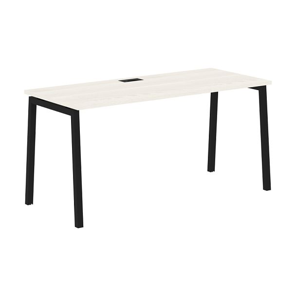 Стол прямой ELST 1567 Ясень Траун/Черный 1560х670х750 EDIS - Вид 1