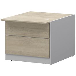 Модуль завершающий низкий левый СМР-11.8 Белый/Кронберг 825x1000x750 Ресепшен Смарт - Фото предпросмотра