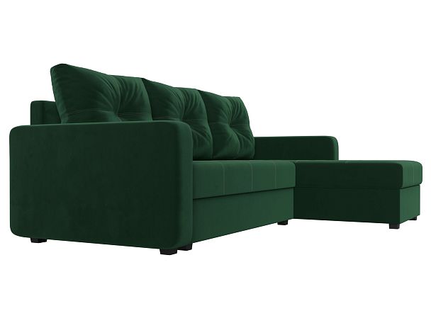 Диван угловой Ливерпуль Лайт правый угол Велюр зеленый - Вид 3