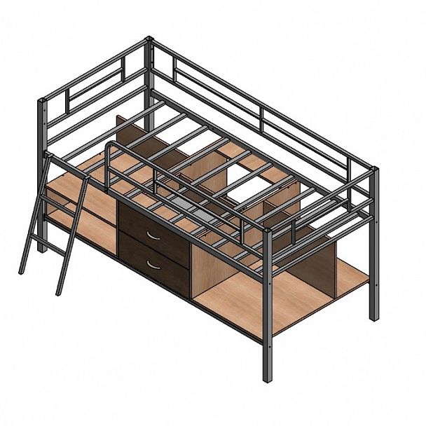 Кровать-чердак "Севилья мини-Я" слоновая кость - Вид 4