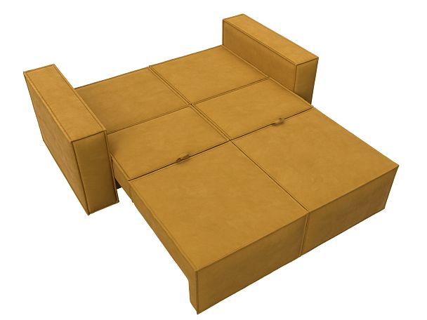 Диван прямой Куба мини Велюр желтый - Вид 10