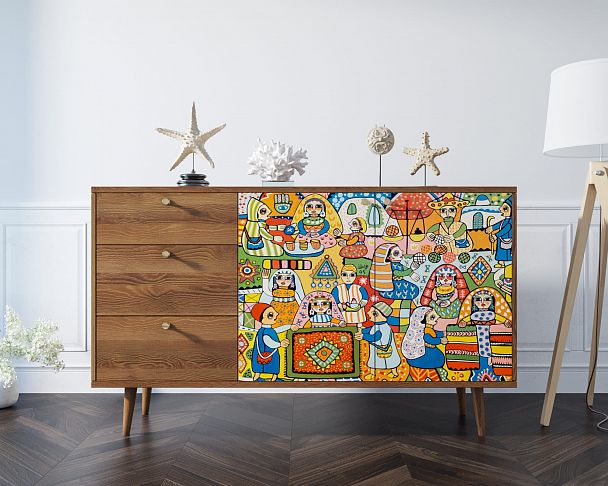 Комод "Berber" с двумя дверками и ящиками 1 принт - Вид 2