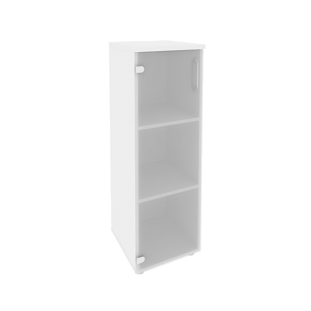 Onix Шкаф средний узкий левый O.SU-2.4 (L) Белый бриллиант 400*420*1207 - Вид 1