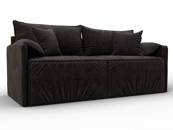 Диван прямой модульный Лига-106 Велюр коричневый - Вид 1