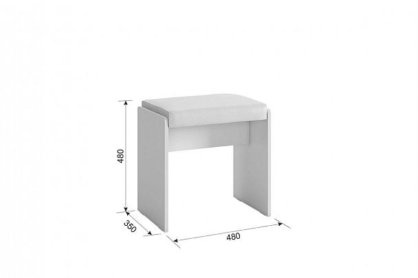 Гламур Пуф MDG-010.0133 белый - Вид 2