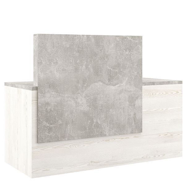 Стойка ресепшн правая B-tone 160x70x115 сосна бетон светлый - Вид 1