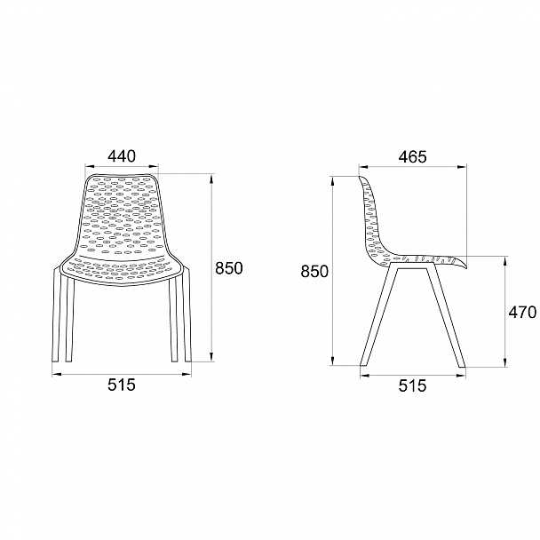Стул LUX (4 ножки) каркас серый RAL 7040, синий, стопируемый - Вид 5