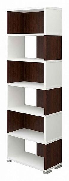 Стеллаж книжный Домино СБ-10-6 Белый/Венге - Вид 1