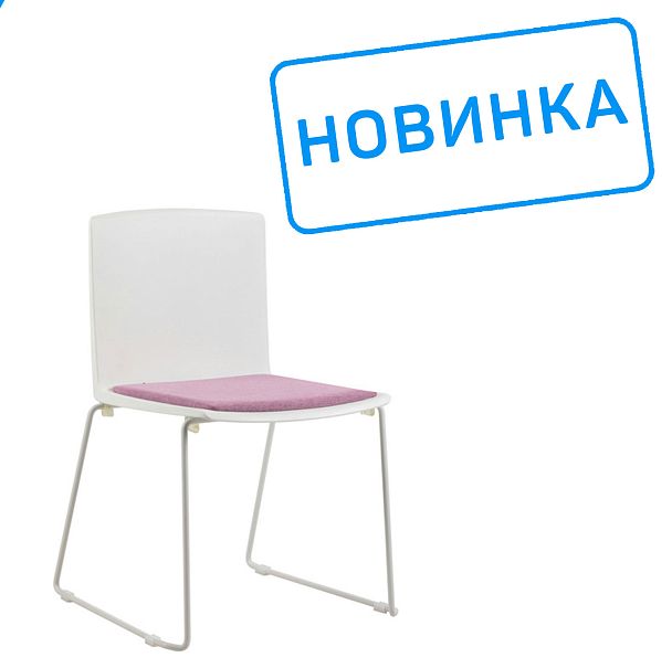 Кресло Simple X-19 Белый карскас/Розовая ткань (LFYF-21) - Вид 2