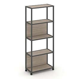 Shelf Mobile Стеллаж 5 уровней 1 секция VR.LT-STK-505.08 Дуб Аттик/Металл Антрацит 800*400*2000 - Фото предпросмотра