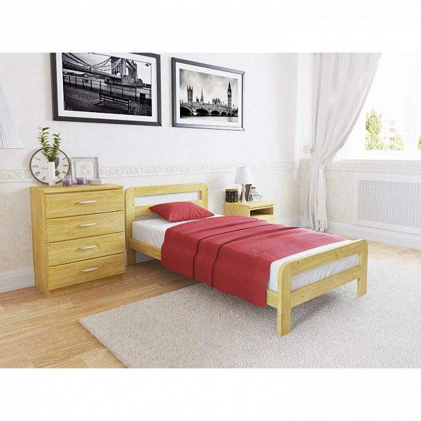 Кровать "Алия 120" береза - Вид 3