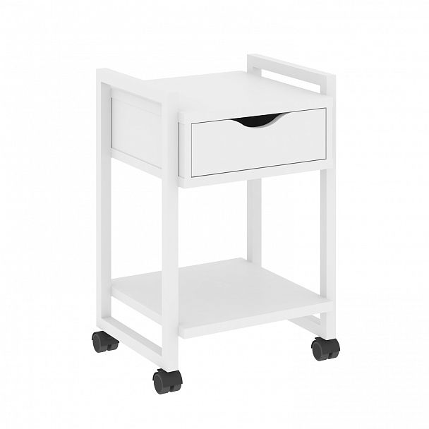 Тумба на колесах "Loft" VR.L-T1.K белый бриллиант/белый - Вид 1