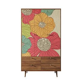 Шкаф трехстворчатый Berber принт 5 арт BB02/Print_05 - Фото предпросмотра