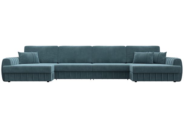 Диван П-образный Лига-057 НПБ Лонг Велюр бирюзовый - Вид 2