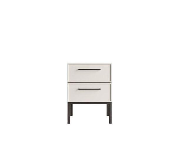 Тумбочка с двумя ящиками Nicole арт NEM16 Белый - Вид 1