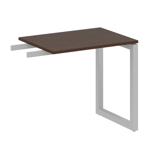 Metal System Quattro Приставной элемент на О-образном м/к 50БО.ПР-2 Венге/Серый металл 800*600*750 - Вид 1