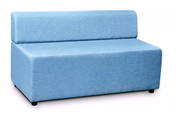 Гамма Модуль двухместный 1300х650х700 Kiton 11 "Мягкая мебель для кабинета" ТК-002120401692 голубой - Вид 1