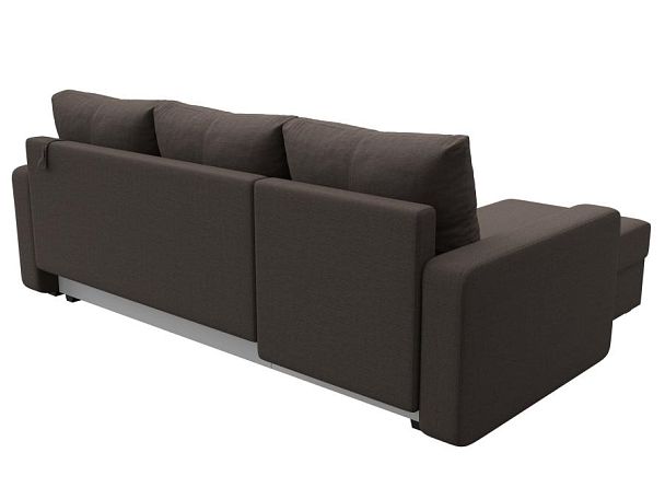 Диван угловой Ливерпуль Лайт левый угол Рогожка коричневый - Вид 6