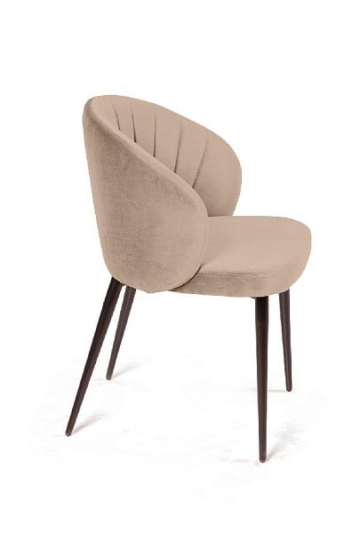 Стул Mont Blanc, бархат бежевый 5 / черный конус - Вид 6