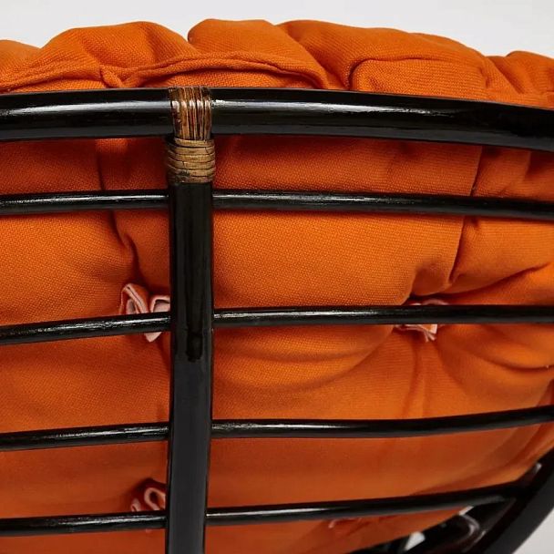 Кресло-качалка Папасан/Papasan (W 23/01 B) /с подушкой/Antique brown (античный черно-коричневый) - Вид 8