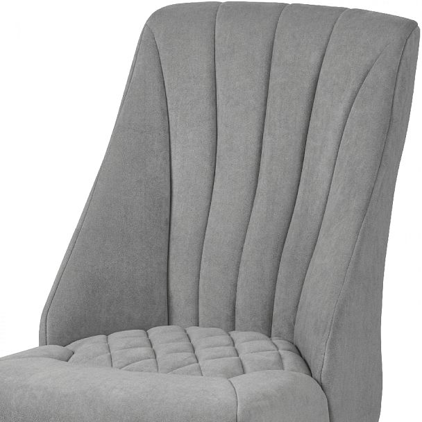 Комплект деревянных мягких стульев Лорелин Белый/Серый велюр, 2 шт. - Вид 6