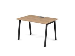 MATRIX 121S103-A Стол прямой, проводник Merida (А-обр. опоры) 1180х780х775 Швейцарский вяз/Темно-сер - Фото предпросмотра