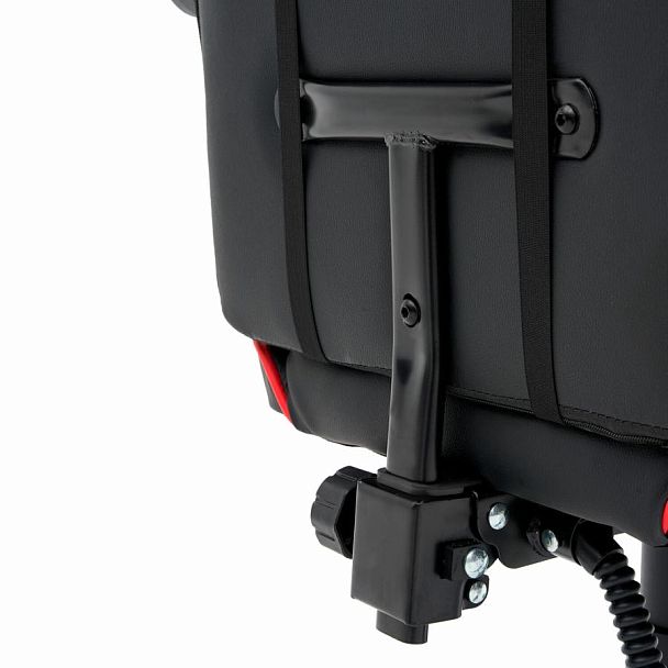 Кресло компьютерное CROMEX "Joker GM-125", две подушки, экокожа, черное/красное, 532954 - Вид 17