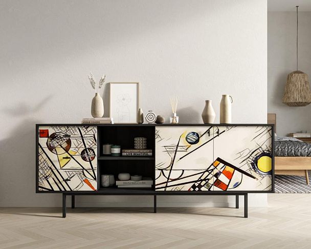 Комод с дверками и нишей Emerson by Kandinsky арт EM15/Print_01 - Вид 4