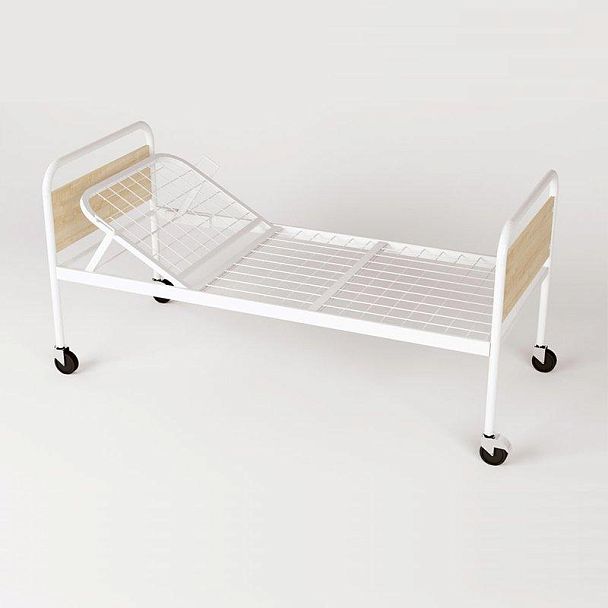 Кровать больничная на колесах с регулируемым подголовником 2040*902*1008 - Вид 1