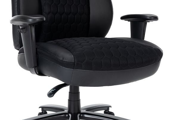 Кресло CHAIRMAN CH414, экокожа/ткань, черный - Вид 5