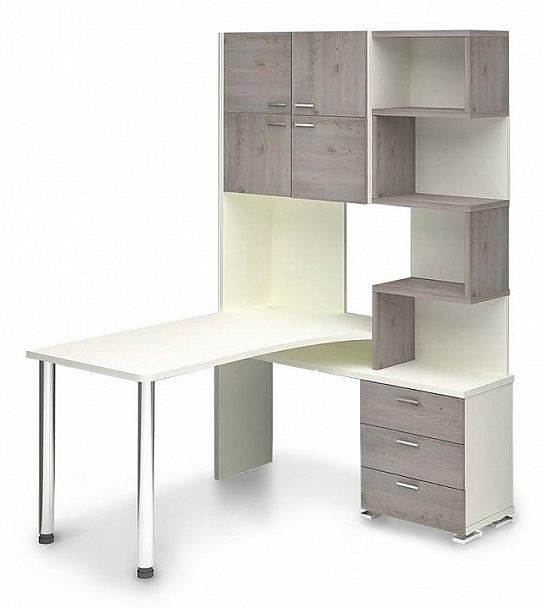 Стол компьютерный Домино нельсон СР-500М190 Белый/Нельсон правый - Вид 1
