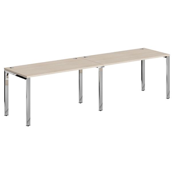 Стол 2-х местный XGWST 2870.1 Бук Тиара/Нержавеющая сталь 2800х700х750 XTEN GLOSS - Вид 1