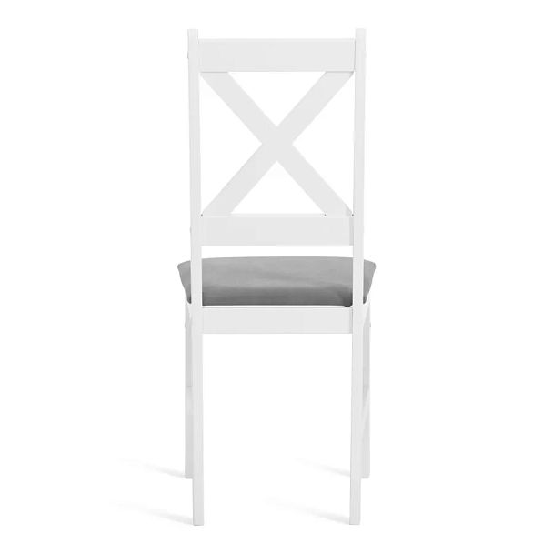 Стул Кроссман/Crossman, Многослойный березовый шпон, white/велюр темно-серый - Вид 4