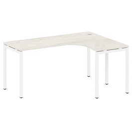 Metal System Quattro Стол криволинейный правый на П-образном м/к 40БП.СА-4 (R) Дуб наварра/Белый металл 1600*1200*750 - Фото предпросмотра