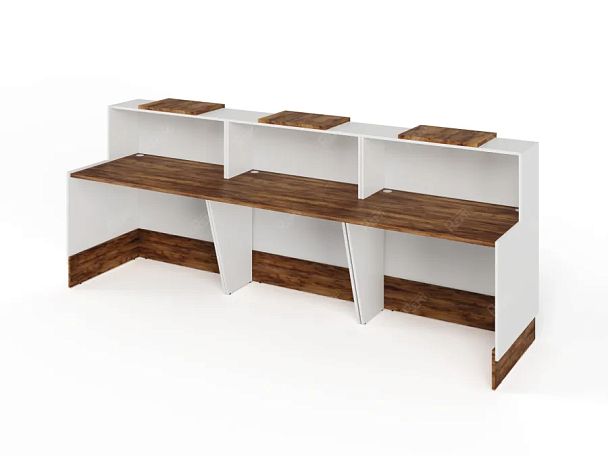 RTD087-300-SH ТАНДЕМ / TANDEM Стойка ресепшн 3-300 3000х700х1200 Таксония шоколадная - Вид 2