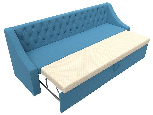 Диван кухонный прямой Мерлин Рогожка голубой - Вид 6