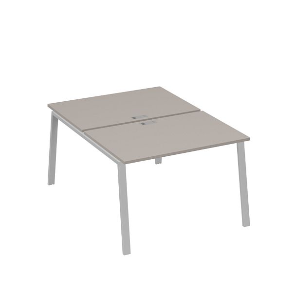 Станция (2х120) рабочая с металлокаркасом TRE A4 А4 Б3 176  БП мокко премиум / металлокаркас серый - Вид 1