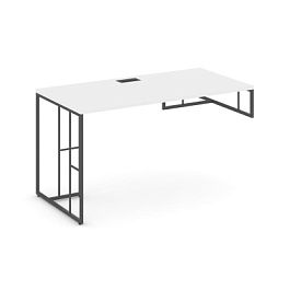 Rift Стол письменный для опорной тумбы правый RF.SPOT-013 (R) Белый Бриллиант/Металл Антрацит 1380*700*750 - Фото предпросмотра