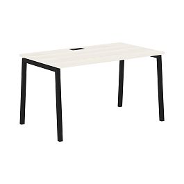 Стол прямой ELST 1380 Ясень Траун/Черный 1360х800х750 EDIS - Фото предпросмотра