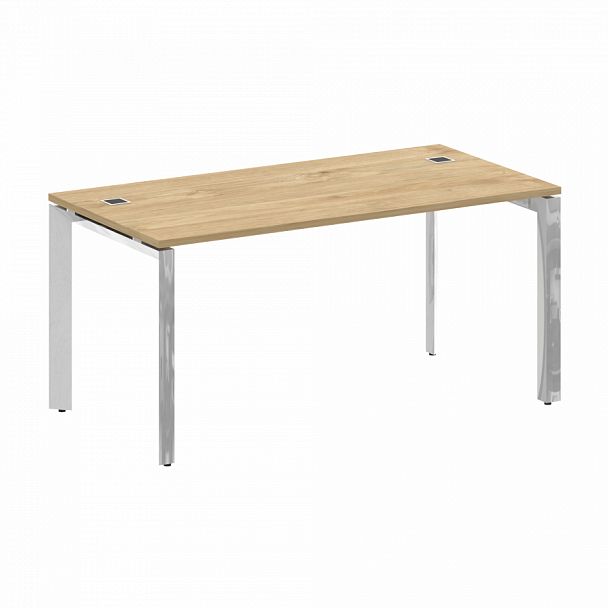 Стол рабочий руководителя на П-образном м/к "ONIX DIRECT LUX" M-O.MP-SRR-4.8 тиквуд светлый - Вид 1