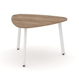 Стайл Проджект Стол переговорный SN-6.SPRG-71.3 Дуб Табак/Металл Белый 1200*1200*750 - Фото предпросмотра