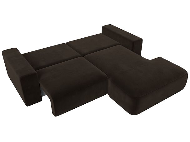 Диван угловой Лига-036 Классик правый угол Микровельвет коричневый - Вид 8